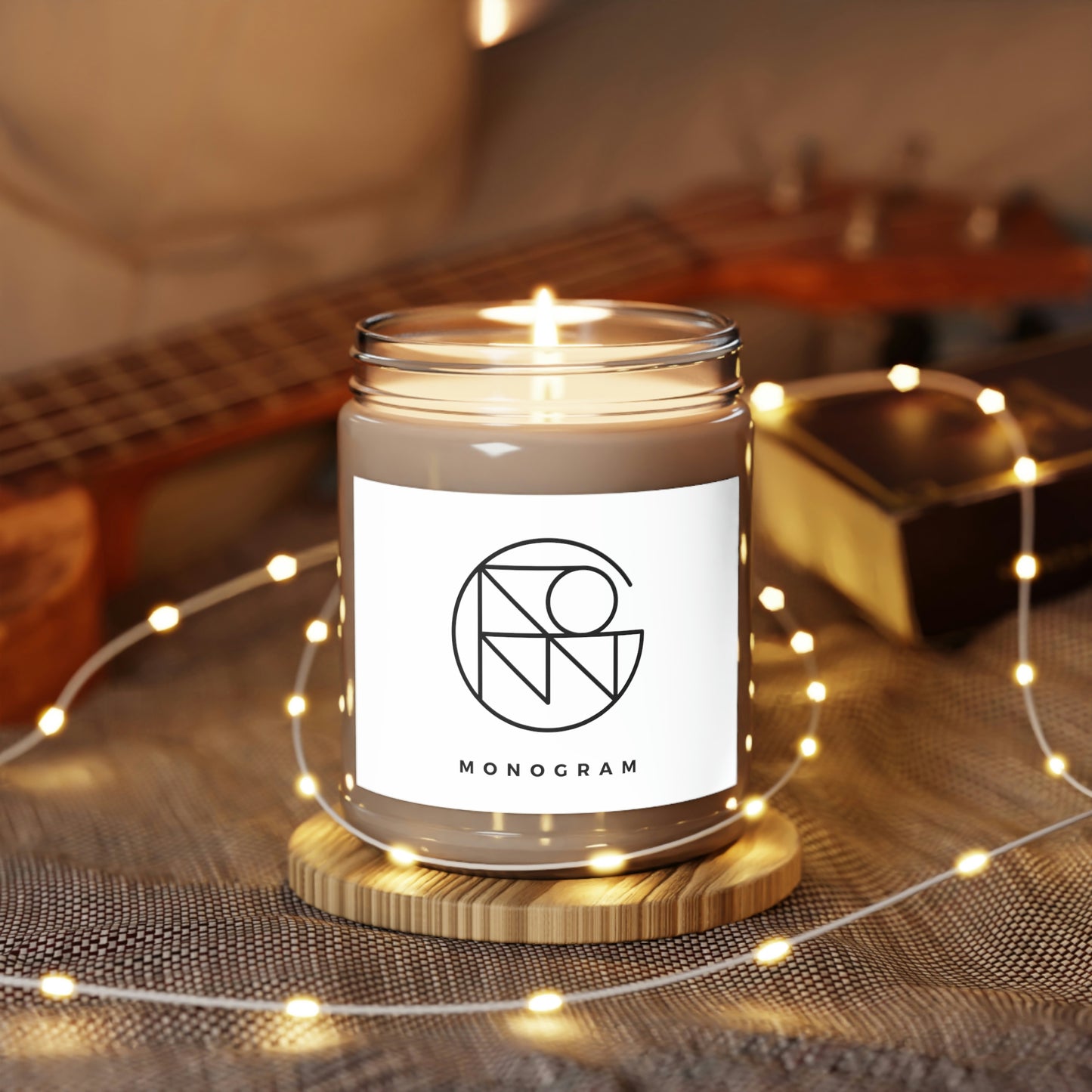 Candle with Design 9oz