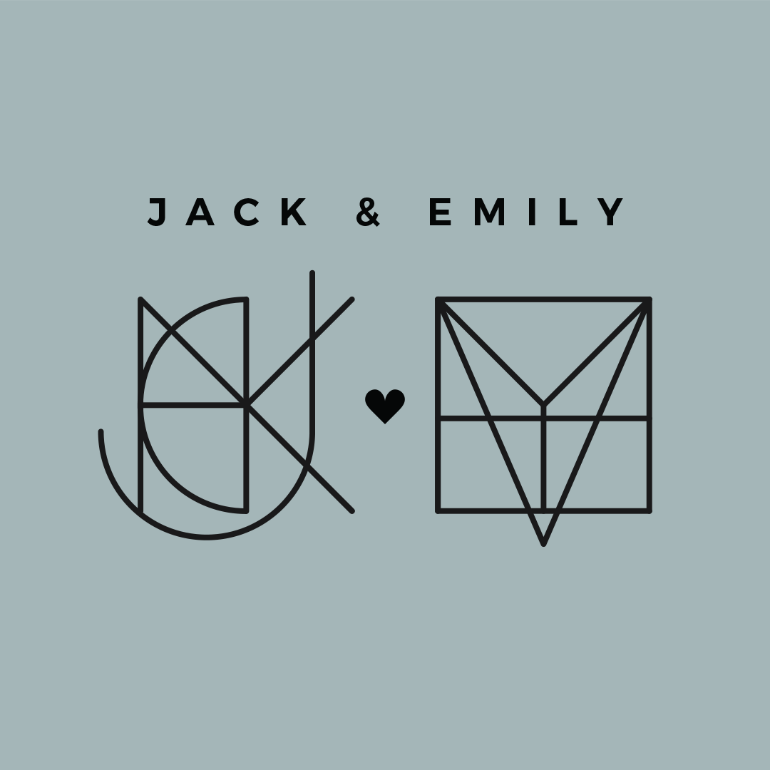 Custom Monogram Name Logo Design for Couples