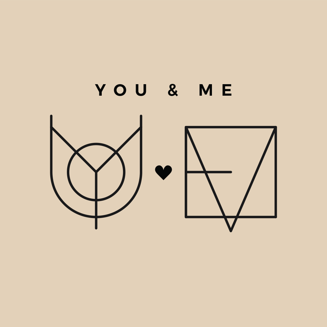 Custom Monogram Name Logo Design for Couples